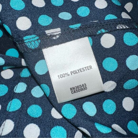 Van Heusen Polkadot Button Down Blouse women’s size large - Picture 5 of 6